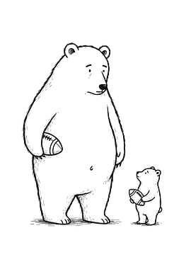 Bear Father and Son Football
