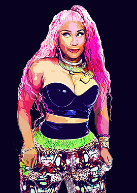 Nicki Minaj Pop Art Portrait