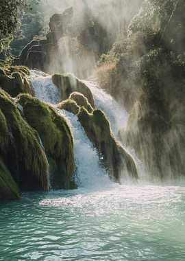 Lush Waterfall Scene
