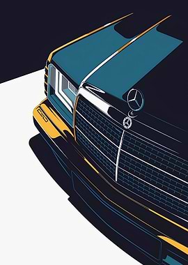 Mercedes-Benz Front View Illustration