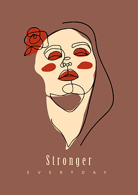 Stronger Everyday Poster - Motivational Wall Art