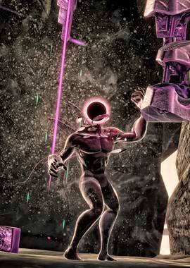 Sci-Fi Figure with Glowing Head