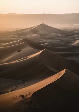 Desert Sand Dunes at Sunset