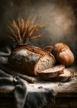 Rustic Bread Still Life