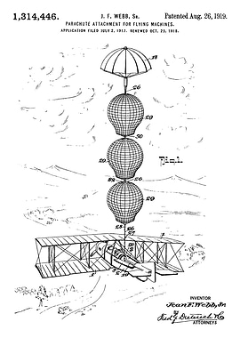 Parachute Attachment for Flying Machines Patent