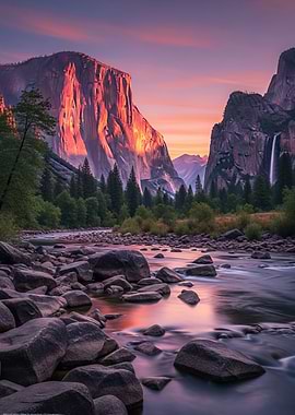 Yosemite Valley at Sunset