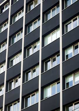 Modern Building Facade with Windows
