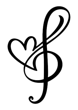 Treble Clef with Heart