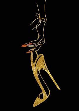 Golden High Heel