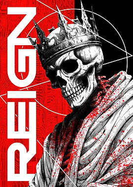 Reign: Crowned Skull with Red Accents
