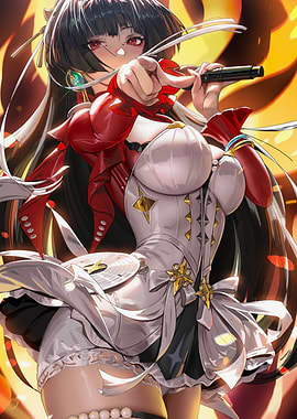 Girl with Flute and Stars