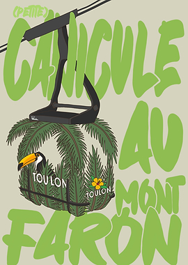 Toulon Mont Faron Cable Car Art