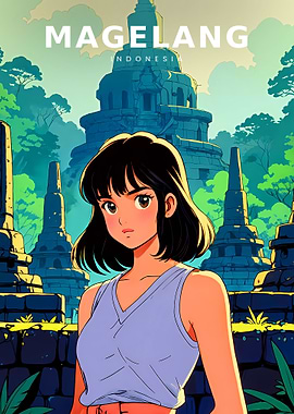 The Girl and the Temple Light