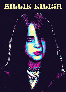 Billie Eilish Pop Art Portrait