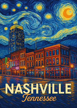 Nashville Tennessee Cityscape Painting