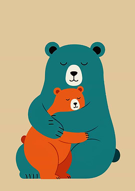 Bear Hug Illustration