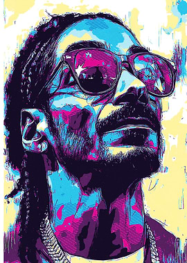 Snoop Dogg Colorful Portrait