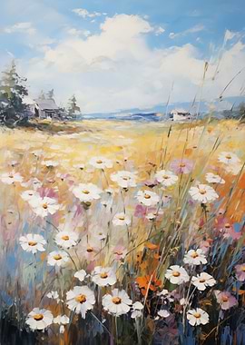 Daisy Field Painting