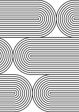 Abstract Black and White Line Pattern