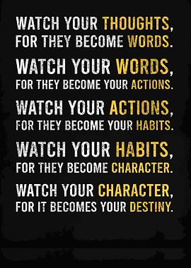 Inspirational Quote: Watch Your Thoughts