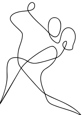 Abstract Dance Line Art