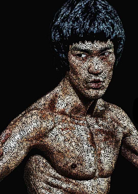 Bruce Lee Typography Portrait