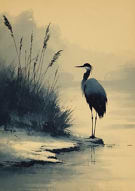 Heron by the Water's Edge
