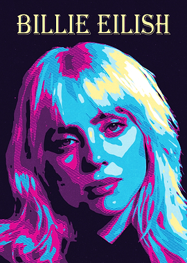 Billie Eilish Pop Art Portrait