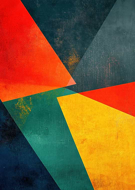 Abstract Geometric Triangle Art