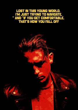 Red Portrait with Motivational Quote