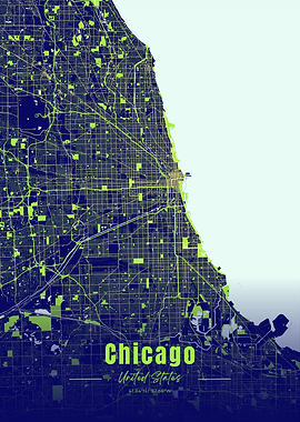 Chicago City Map Art
