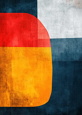 Abstract Geometric Color Block Art