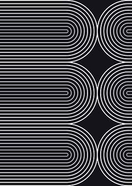 Abstract Black and White Line Pattern