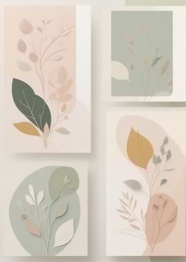Botanical Art Prints Set