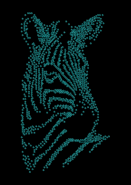 Zebra Circuit Board Art