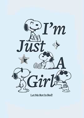 Snoopy I'm Just A Girl