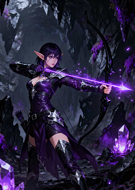 Elf Archer in Cave