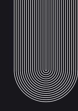 Minimalist White Lines on Dark Background