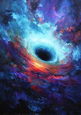 Cosmic Black Hole Painting