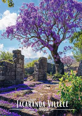 Jacaranda Villele La Reunion Landscape