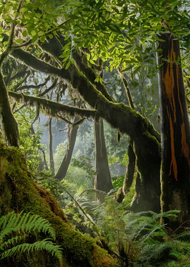 Lush Green Forest Canopy