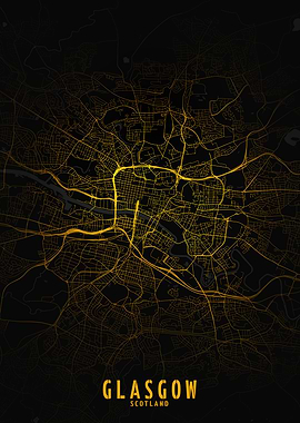 Glasgow Golden City Map