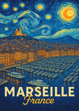 Marseille France Impressionist Cityscape