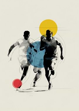 Dynamic Soccer Players with Abstract Elements