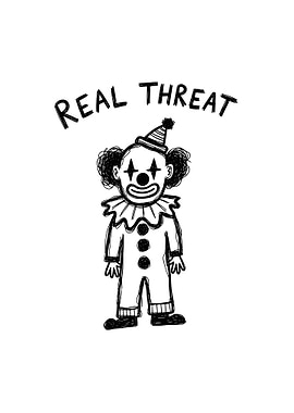 Creepy Clown 'Real Threat' Illustration