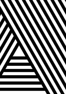 Black and White Striped Abstract