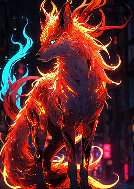 Fiery Fox in Urban Setting