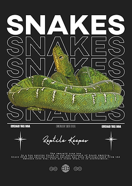 Emerald Tree Boa Reptile Keeper Poster