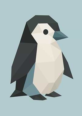 Geometric Penguin Illustration