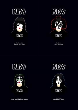 Rock Band Members Portraits